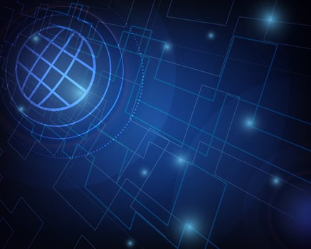 Internet technology blue background vector