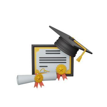 3d rendering certificate isolated useful for education, learning, knowledge, school and class design png