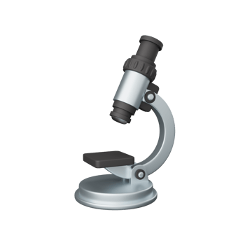3d rendering microscope isolated useful for education, technology, learning, knowledge and school png