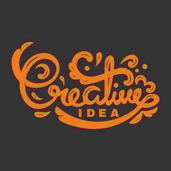 Creative Idea hand Lettering vector