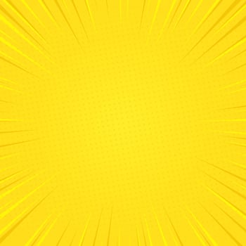 yellow halftone comic cartoon background vector