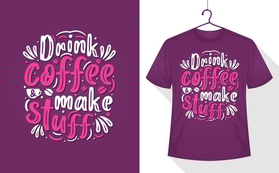 Coffee lover t-shirt, drink Coffee vector