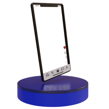 3d render transparent smartphone frame for live streaming via social media applications png