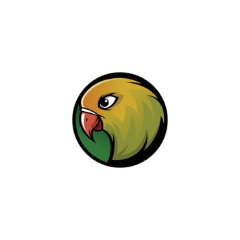 Love Bird Logo Mascot Emblem vector