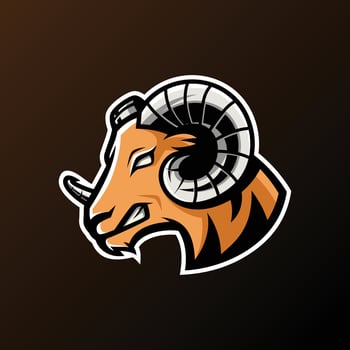 Angry Goat Mascot Logo Vector Illustration Design - Animals Mascot logo