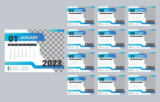 Business Calendar 2023 Template vector