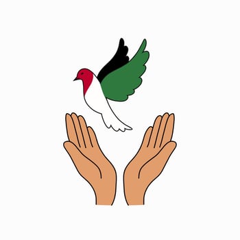 illustration vector of dove,symbol of peace,free palestine,perfect for print,campaign,etc.