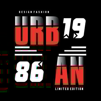 Urban typography design t-shirt print vector illustration