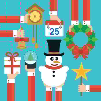 Christmas concept modern flat design vector