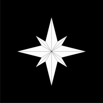 Compass Silhouette for Icon, Symbol, Apps, Website, Pictogram, Art Illustration or Graphic Design Element. Vector Illustration