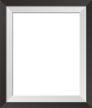 Vertical photo frame with black border. Realistic frame illustration. png