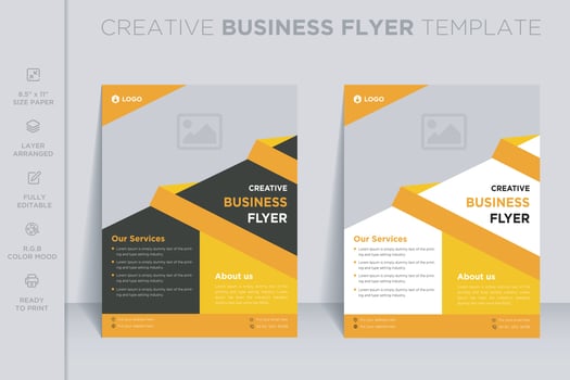 Professional modern webinar agency and corporate business flyer or brochure template design vector