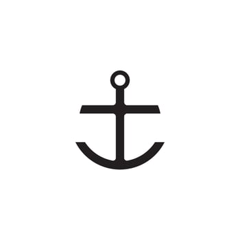 Anchor icon Logo Template vector