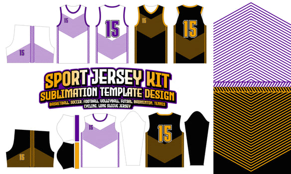 Stripe Jersey Apparel Sport Wear Sublimation pattern Design 206 for Soccer Football E-sport Basketball volleyball Badminton Futsal t-shirt vector
