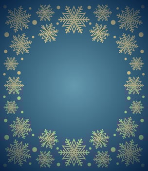 New Year background card with snowflake ,blue vector