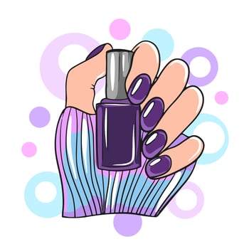 Nails and manicure vector