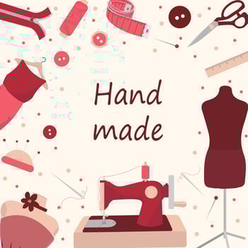 Hand made poster vector