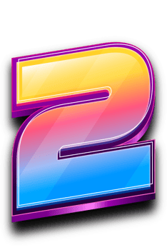 Colorfull Number 2 in 3D Style Text Effect png
