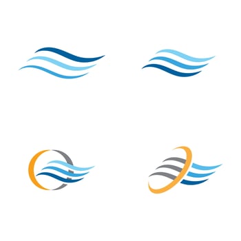 Water wave icon vector