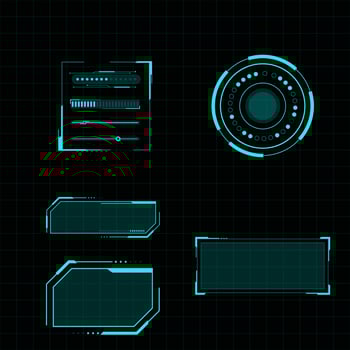 Futuristic user interface illustration vector