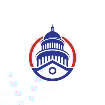 Capitol vector icon illustration