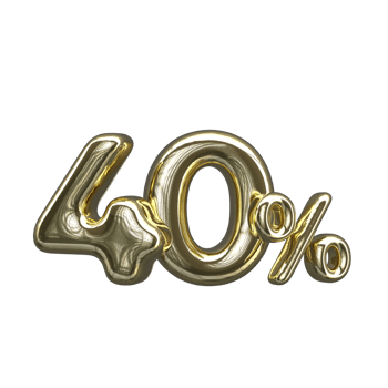 Pricing 3D number Mental Gold 40 Percent png