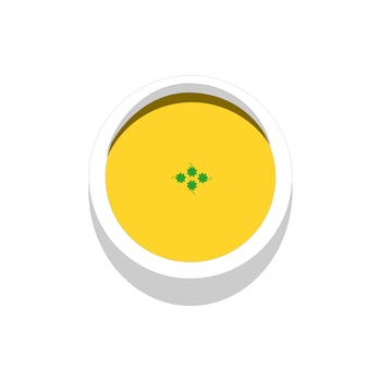 plate of soup vector icon