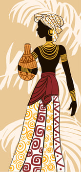 Beautiful black woman.African woman. trendy vector illustration