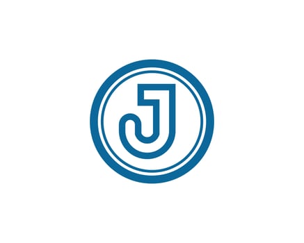 J logo design vector template