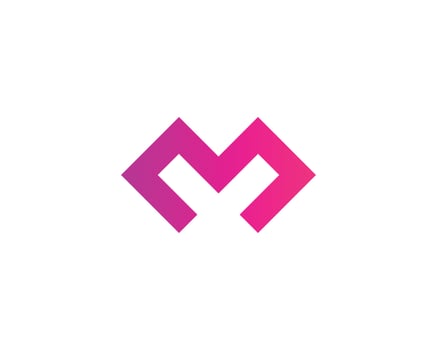 M logo design vector template