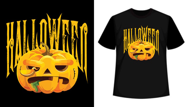 Halloween t shirt design. Vector illustration