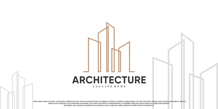 Architecture icon logo design with modern concept Premium Vector