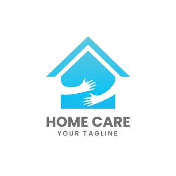 home care creative logo design vector
