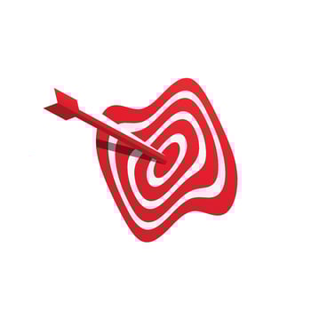 arrow with wave target logo vector