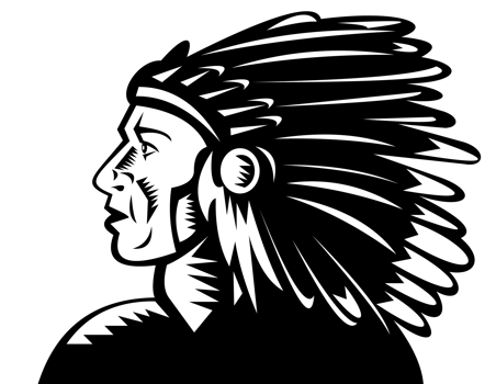 native american indian chief with headdress png