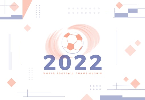 World Football Championship 2022 Illustration Design vector