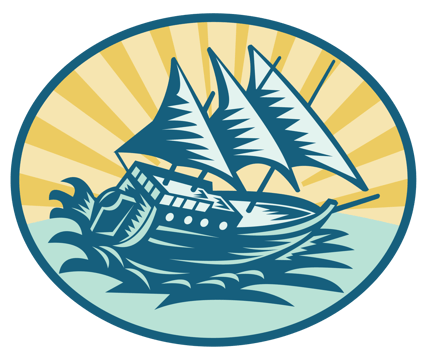 galleon historical ship sailing the big waves png