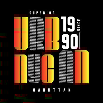 Urban typography design t-shirt print vector illustration