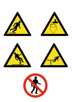 workplace sign slippery falling fall png