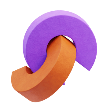 3d rendering of shape decoration illustration with orange, purple, stone texture for presentation png