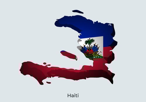 Haiti flag. Paper cut style design of official world flag. Fit for banner, background, poster, anniversarry template, festival holiday, independent day. Vector eps 10