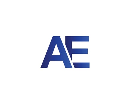 AE logo design vector template