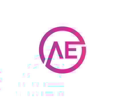 AE logo design vector template