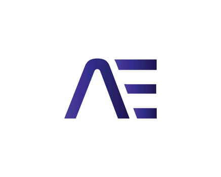 AE logo design vector template