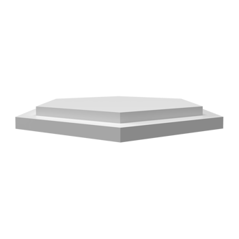 Podium white product display stand or pedestal on advertising background. 3D rendering. png