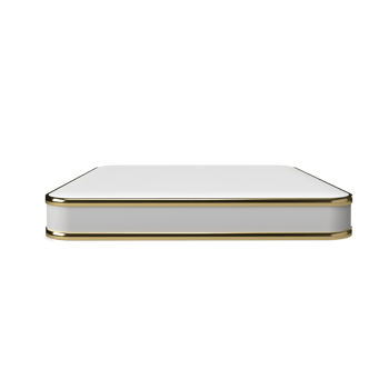 Podium white product display stand or pedestal on advertising background. 3D rendering. png