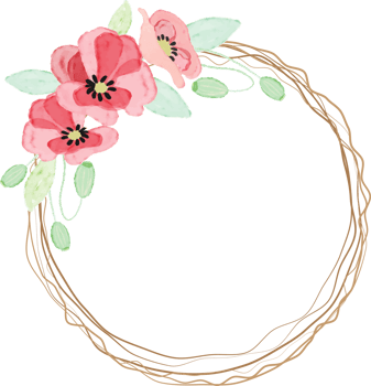 watercolor red poppy flower wreath frame with dry twig collection for veteran's day png