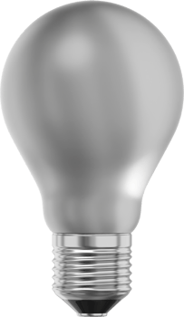Realistic white light bulb. 3D rendering. PNG Icon on transparent background