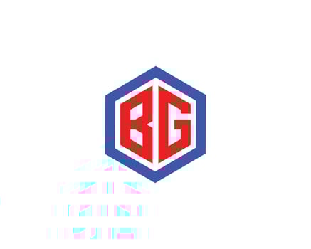 BG GB logo design vector template