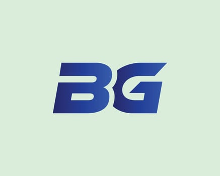 BG GB logo design vector template